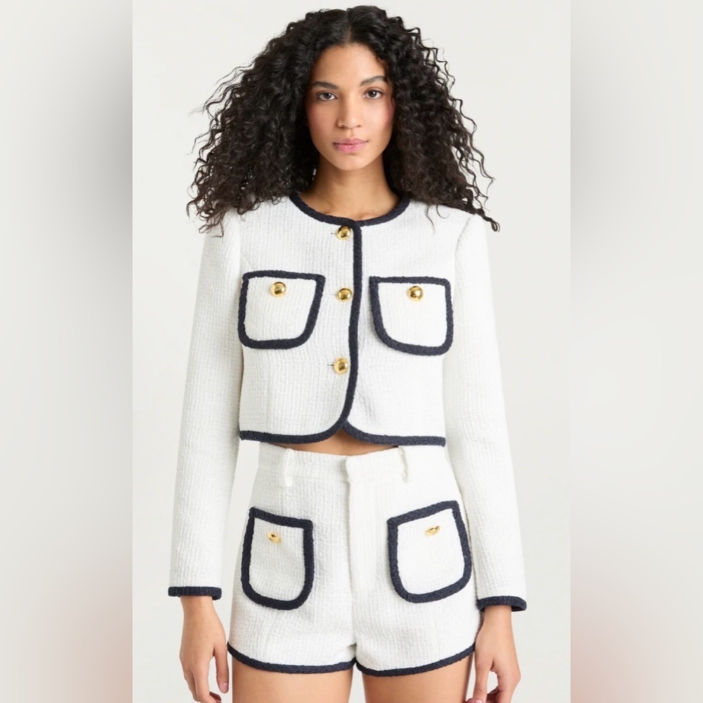 CINQ À SEPT Auden Cropped Jacket Sz 14